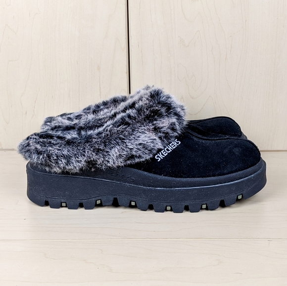 skechers fur lined clogs